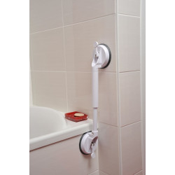 Poignée de bain à ventouse sans perçage pour équilibre et sécurité dans la  salle de bains des aînés
