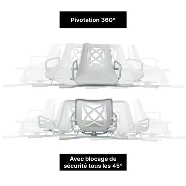 Siège de bain pivotant