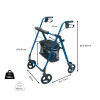 Rollator 4 roues neo fashion